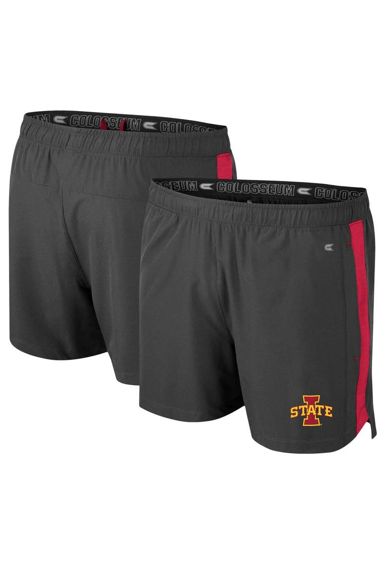 Men's Colosseum Charcoal Iowa State Cyclones Langmore Shorts, Main, color, Charcoal