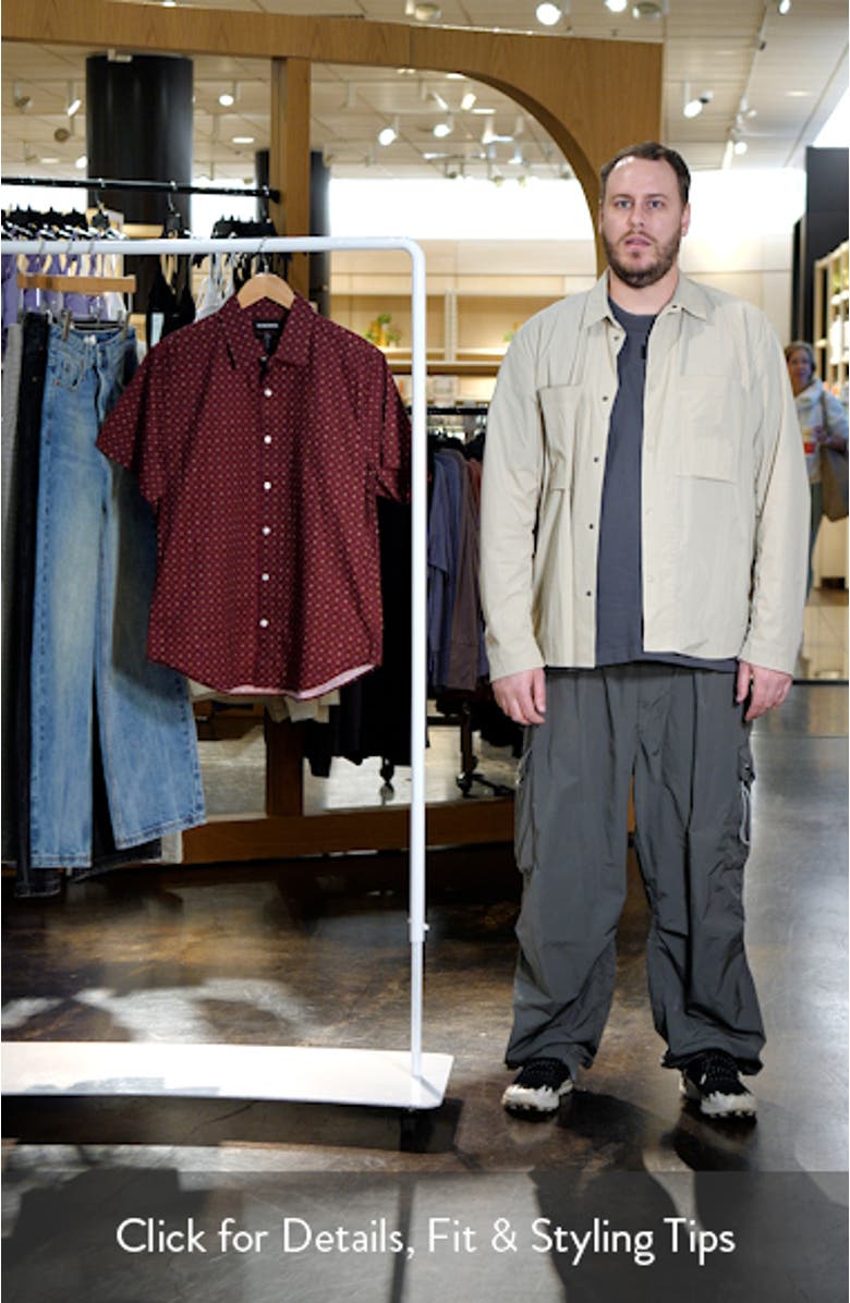 Riviera Floral Slim Fit Short Sleeve Button-Up Shirt, sales video thumbnail