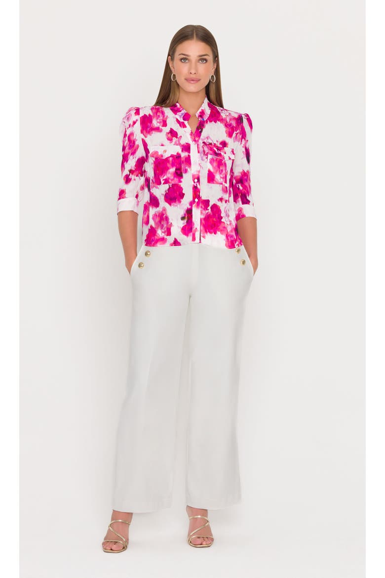 Medlyn Lightweight Crepe Pants, Main, color, white