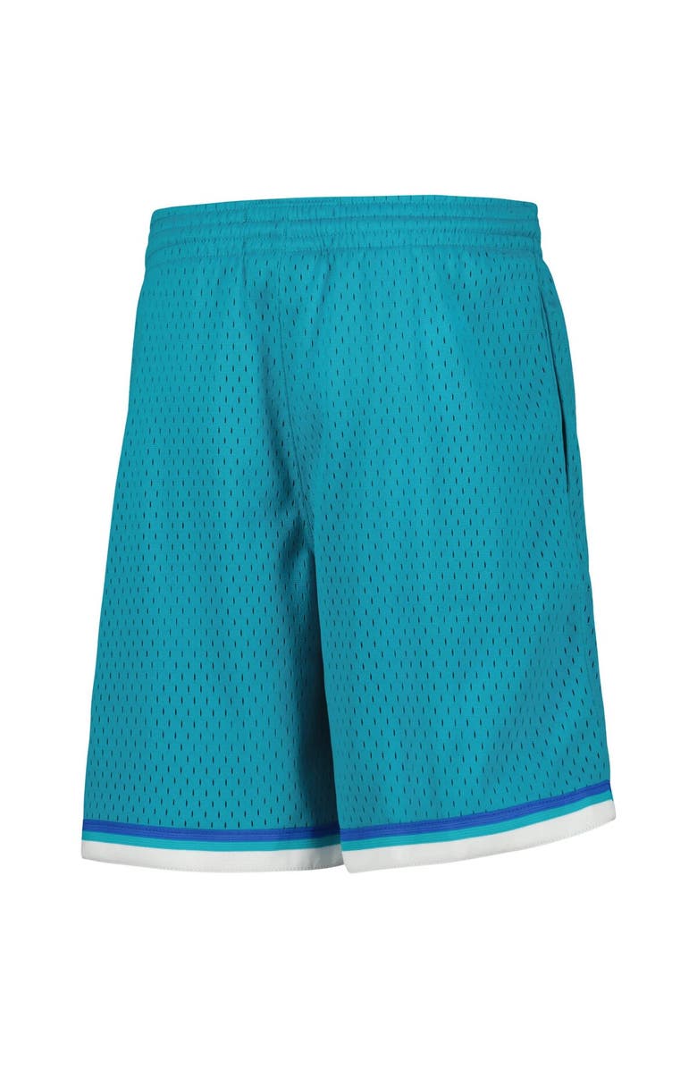 Mitchell & Ness Youth Mitchell & Ness Teal Charlotte Hornets Hardwood Classics Swingman Shorts, Alternate, color, Teal