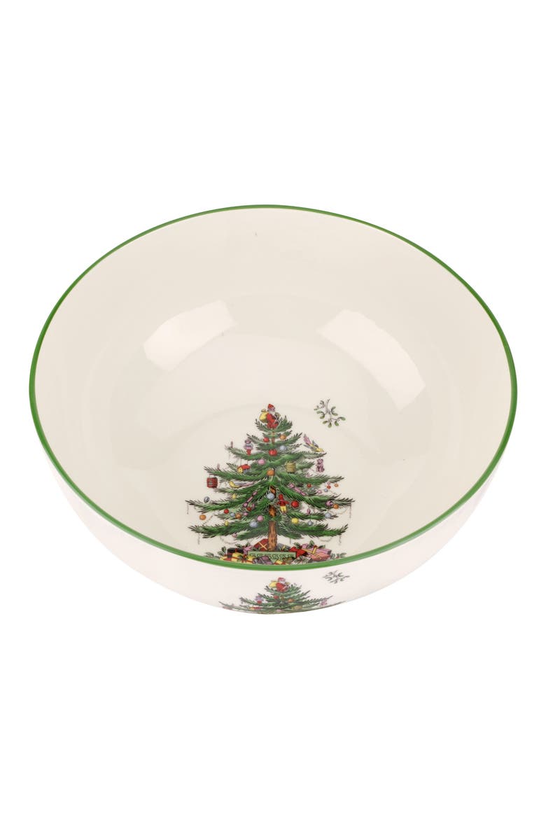 Christmas Tree Serving Bowl, Main, color, GREEN