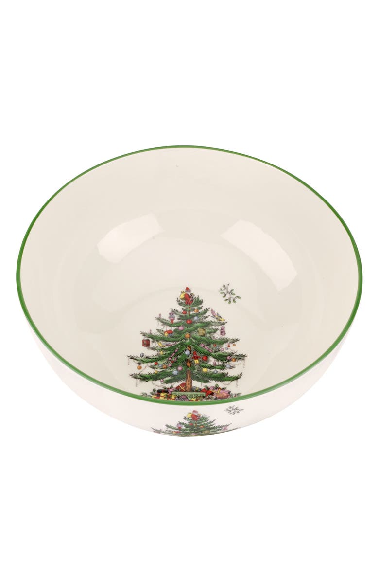 Spode Christmas Tree Serving Bowl, Main, color, Green
