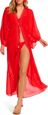 Ramy Brook Raelynn Lace Trim Cover-Up