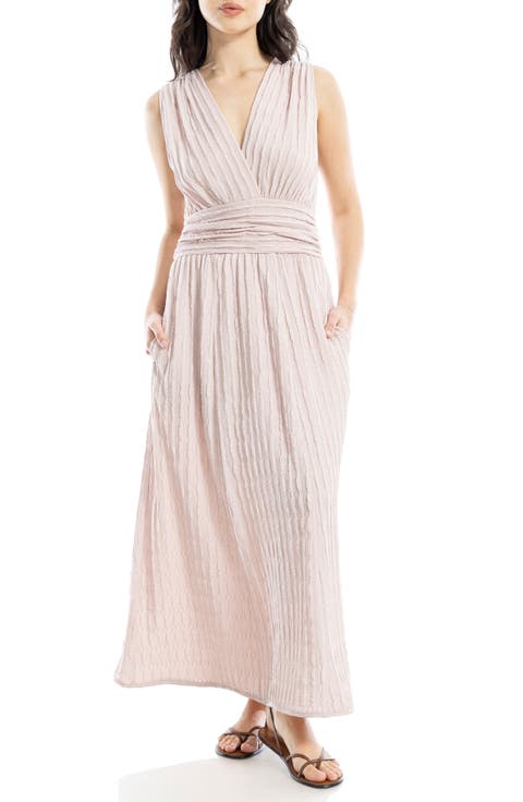 Textured Knit Sleeveless Maxi Dress