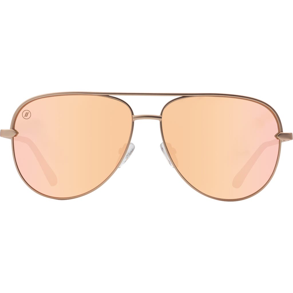 Blenders Eyewear 60.5mm Shadow Polarized Aviator Sunglasses In Orange