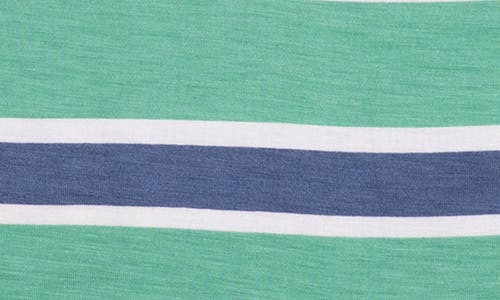Angel Dear Rugby Stripe Romper In Green