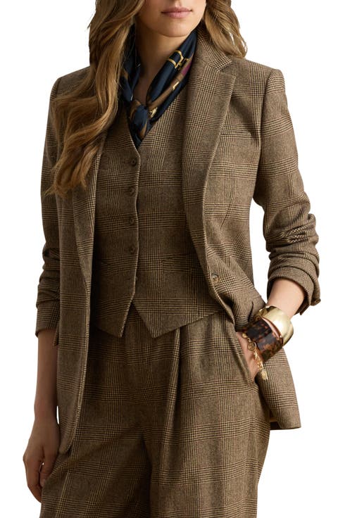 Glen Plaid Wool Blazer