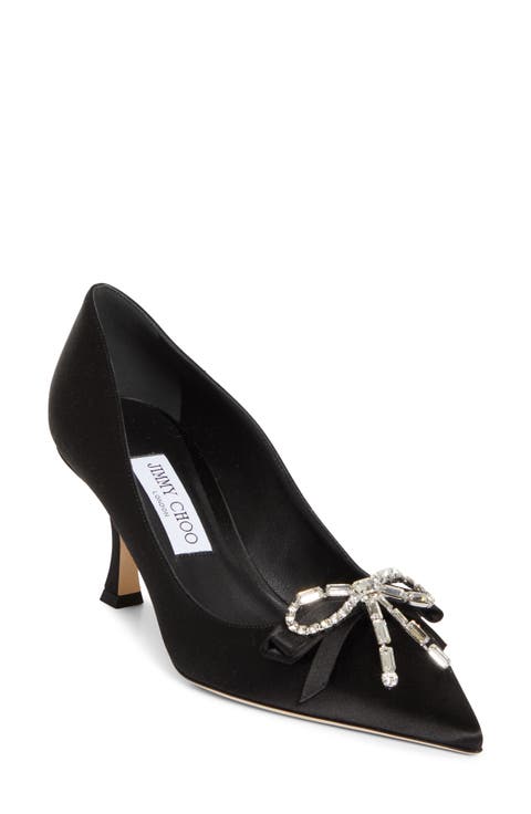 Auria Crystal Bow Satin Pump (Women)