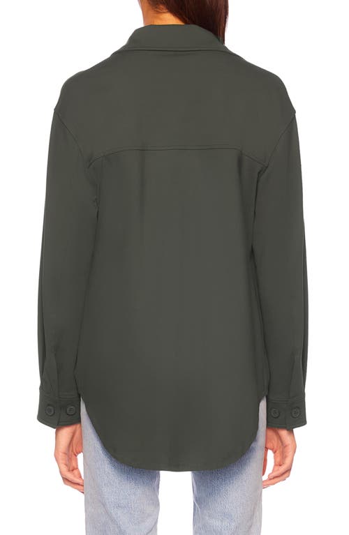 Susana Monaco Shirt Jacket In Hunter Green