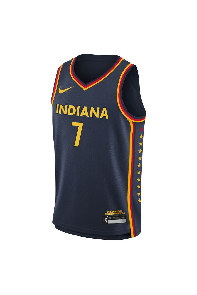 Youth Nike Aliyah Boston Navy Indiana Fever Explorer Swingman Jersey, Alternate, color, Navy