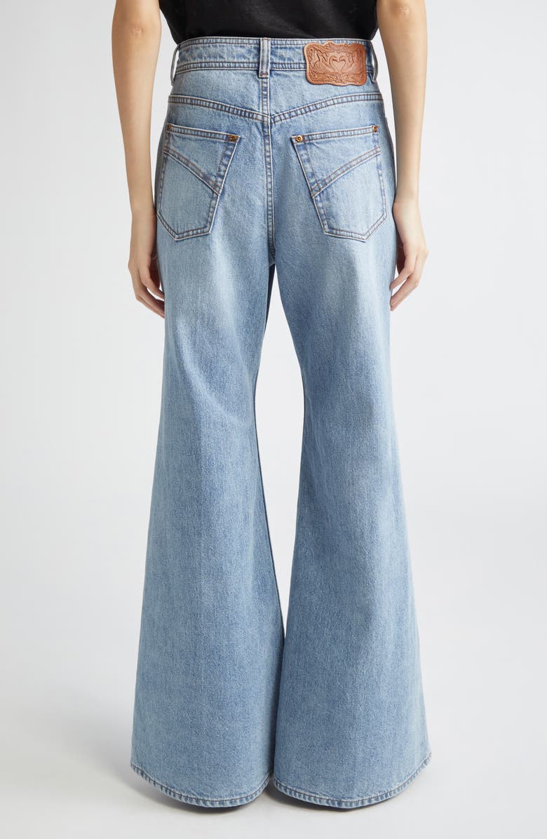 Zimmermann High Waist Flare Jeans, Alternate, color, Dawn Blue