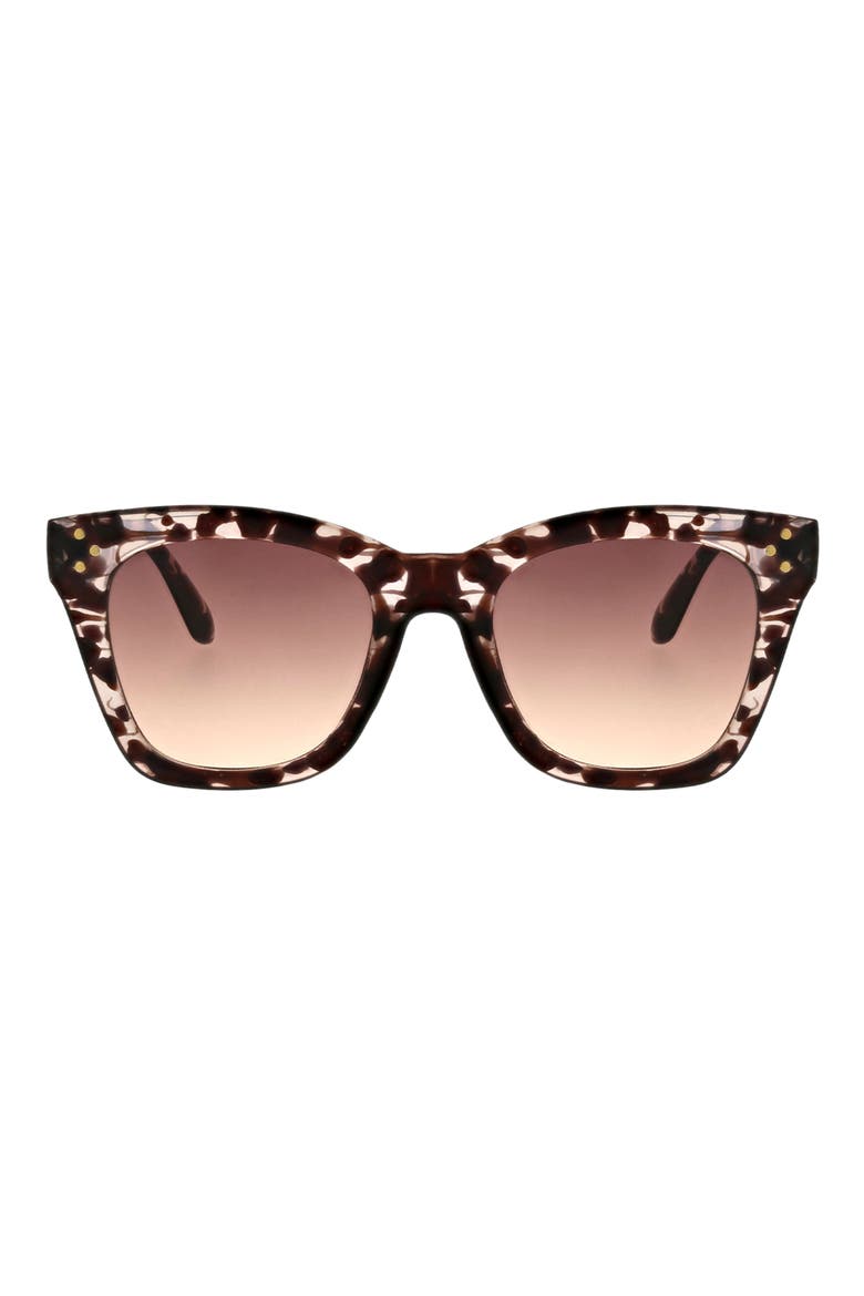 50mm Oversize Peaked Square Sunglasses, Main, color, PINK DEMI
