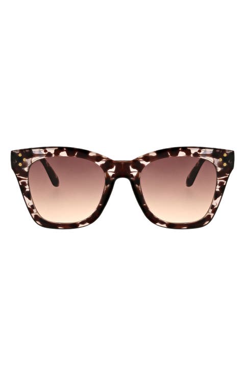 50mm Oversize Peaked Square Sunglasses