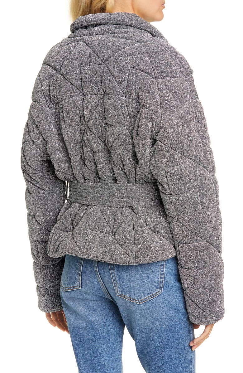 Veronica Beard Marshal Metallic Quilted Coat, Alternate, color, 