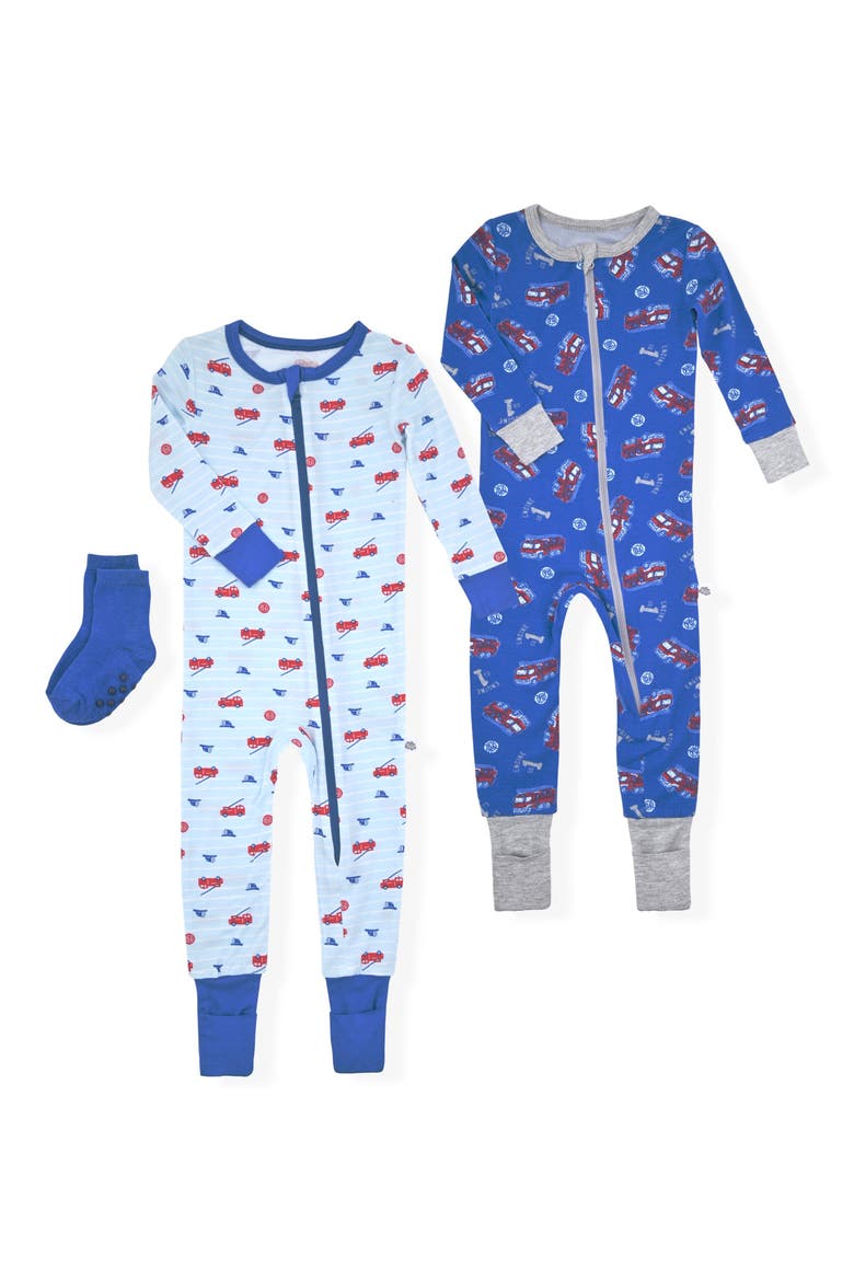 Kids' Assorted 2-Pack Pajamas & Socks Set, Main, color, BLUE