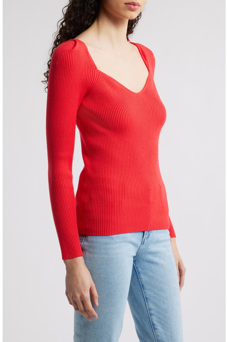 The Soraya Rib Sweater, Alternate, color, HIBISCUS