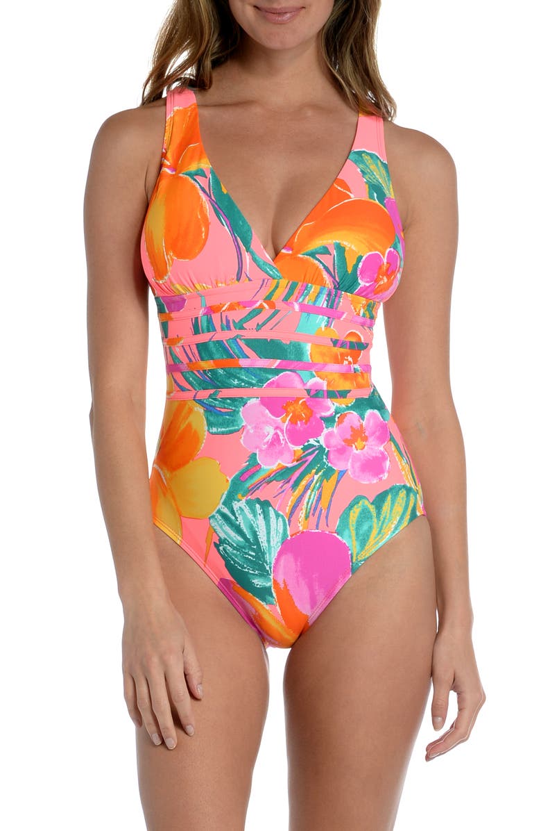 La Blanca Isla Crossback One-Piece Swimsuit, Main, color,