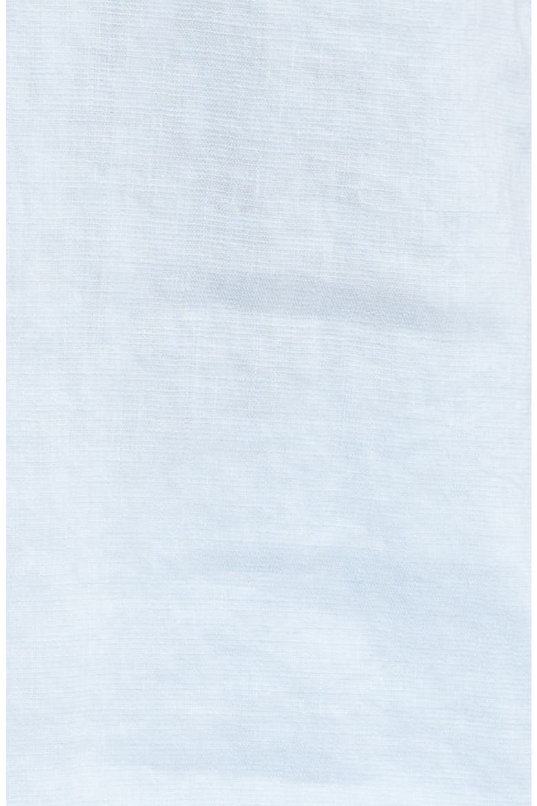 Liam Slim Fit Solid Short Sleeve Linen Blend Button-Up Shirt, Alternate, color, LT PAST/BU