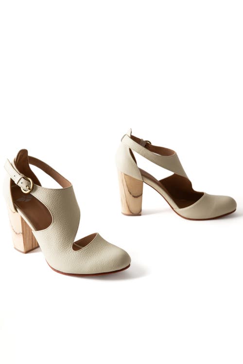 Fortress Luna Naya Asymmetric Cutout Pump In Pebbled Ivory