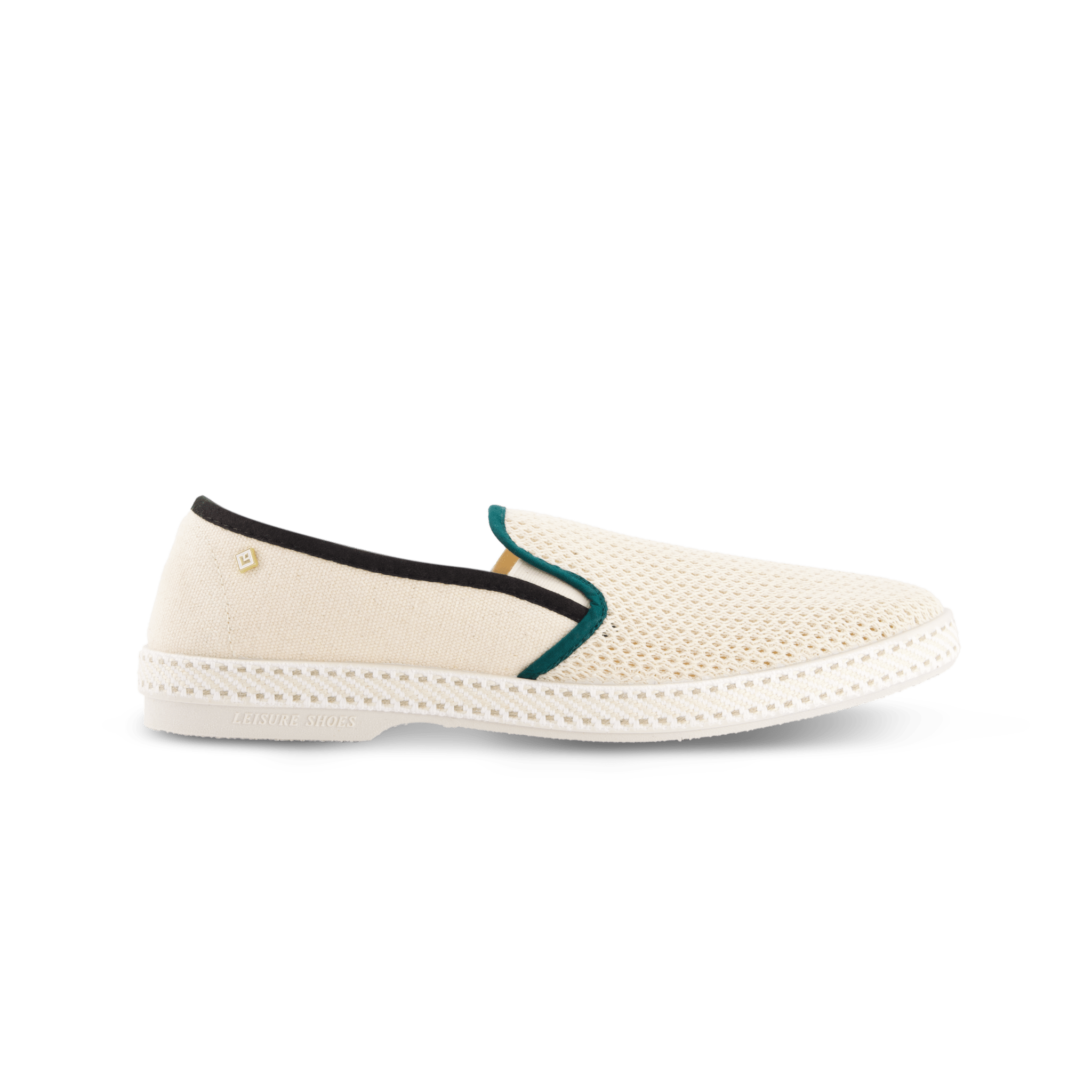 Rivieras Cotton Canvas & Mesh Slip-on Loafer In Neutral