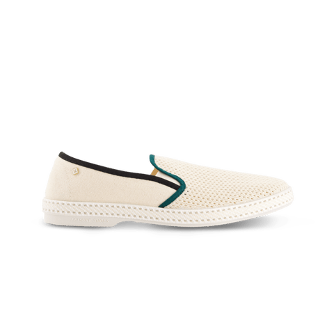 Cotton Canvas & Mesh Slip-On Loafer