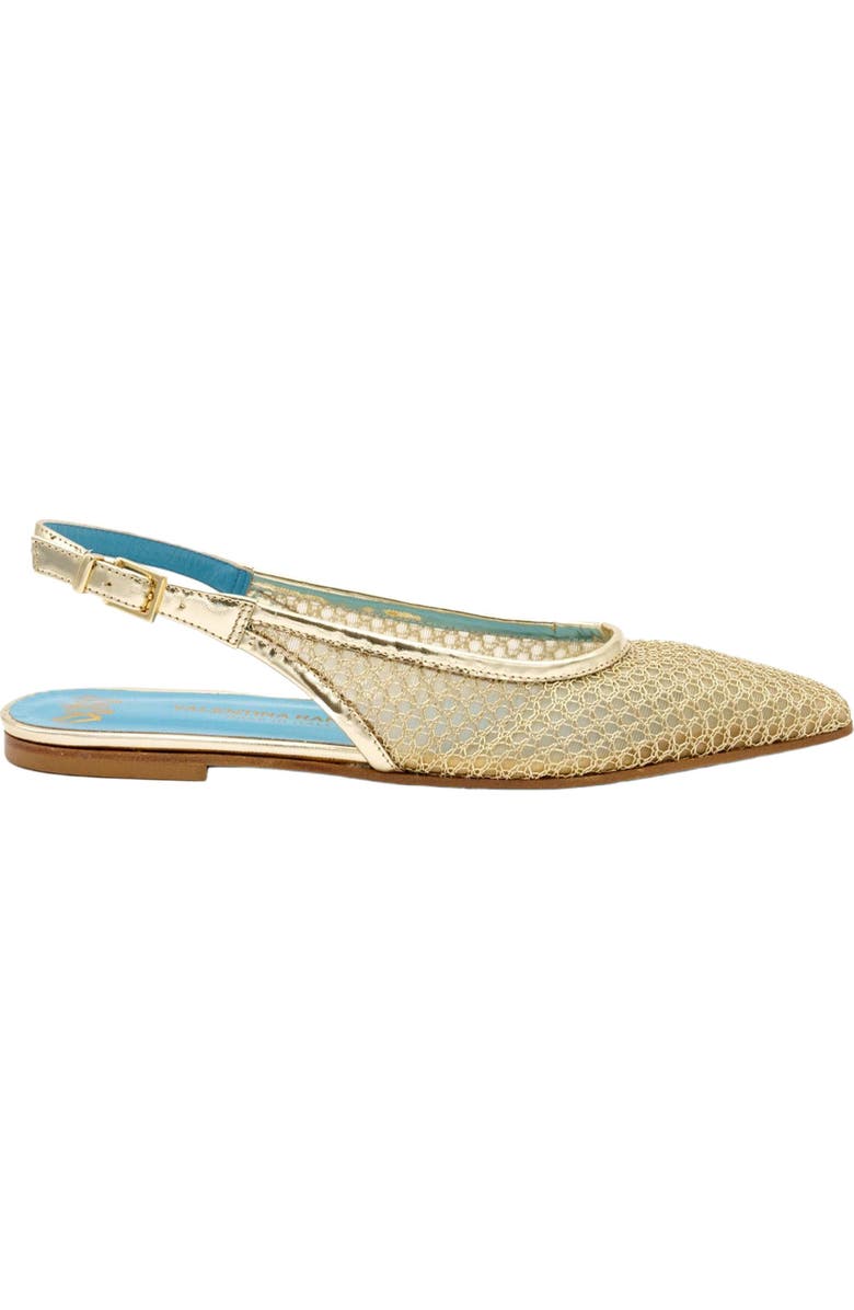 Valentina Rangoni Giulia Sling Back Flat, Alternate, color, Gold