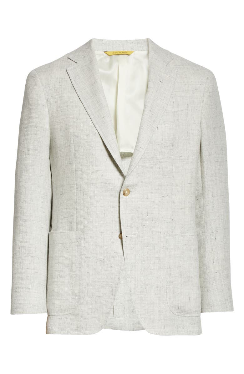 Canali Kei Classic Fit Solid Linen & Wool Sport Coat, Alternate, color,