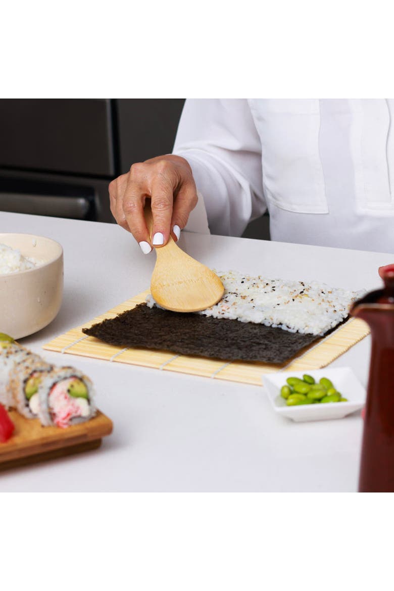 Sushi Board and Sushi Roller Set, Alternate, color, Bamboo