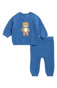 Bear Appliqué Sweater & Joggers Set