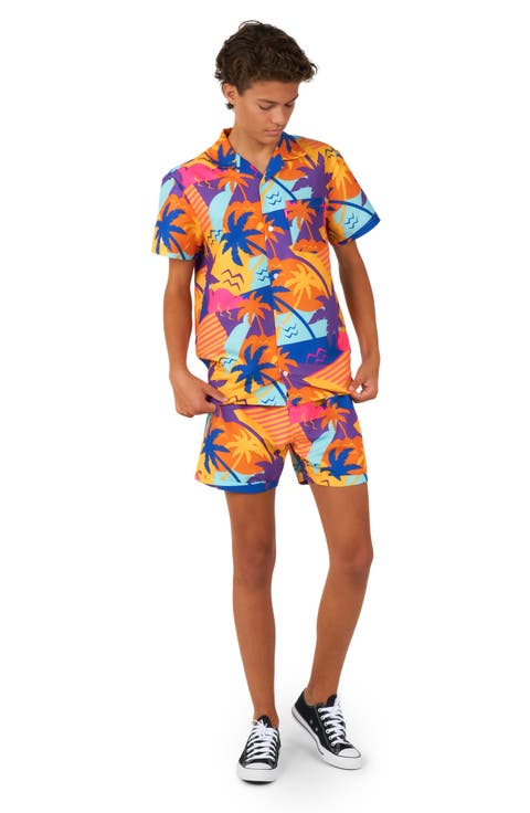 Kids' Palm Power Camp Shirt & Shorts Set (Big Kid)
