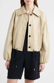 Rails North Drawstring Hem Faux Leather Jacket