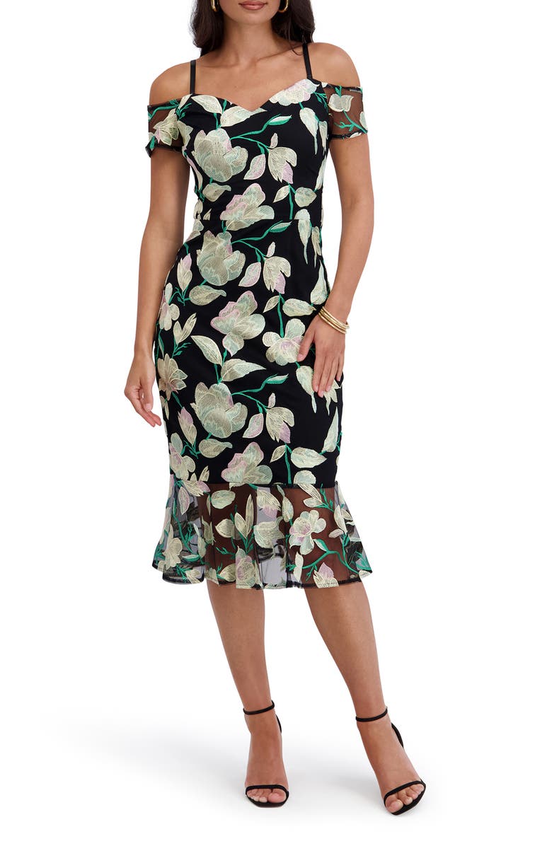Siena Cold Shoulder Midi Dress, Main, color,