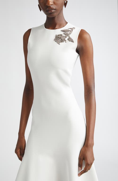 Alexander Mcqueen Mcqueen Banshee Embroidery A-line Midi Dress