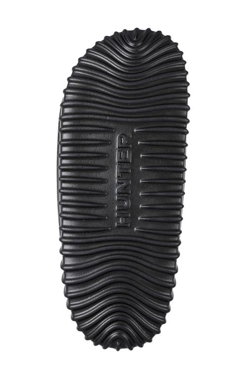Hunter Faroe Platform Slide Sandal In Black