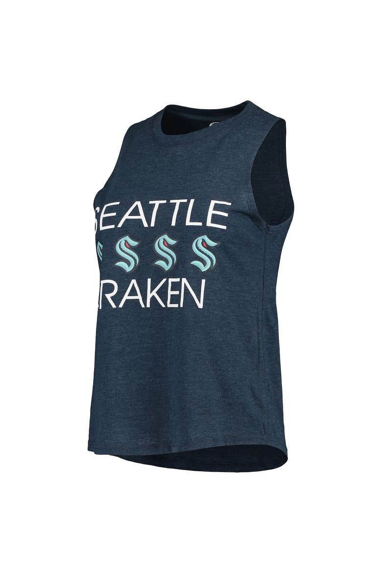 Women's Concepts Sport Deep Sea Blue/Gray Seattle Kraken Meter Tank Top & Pants Sleep Set, Alternate, color, Navy