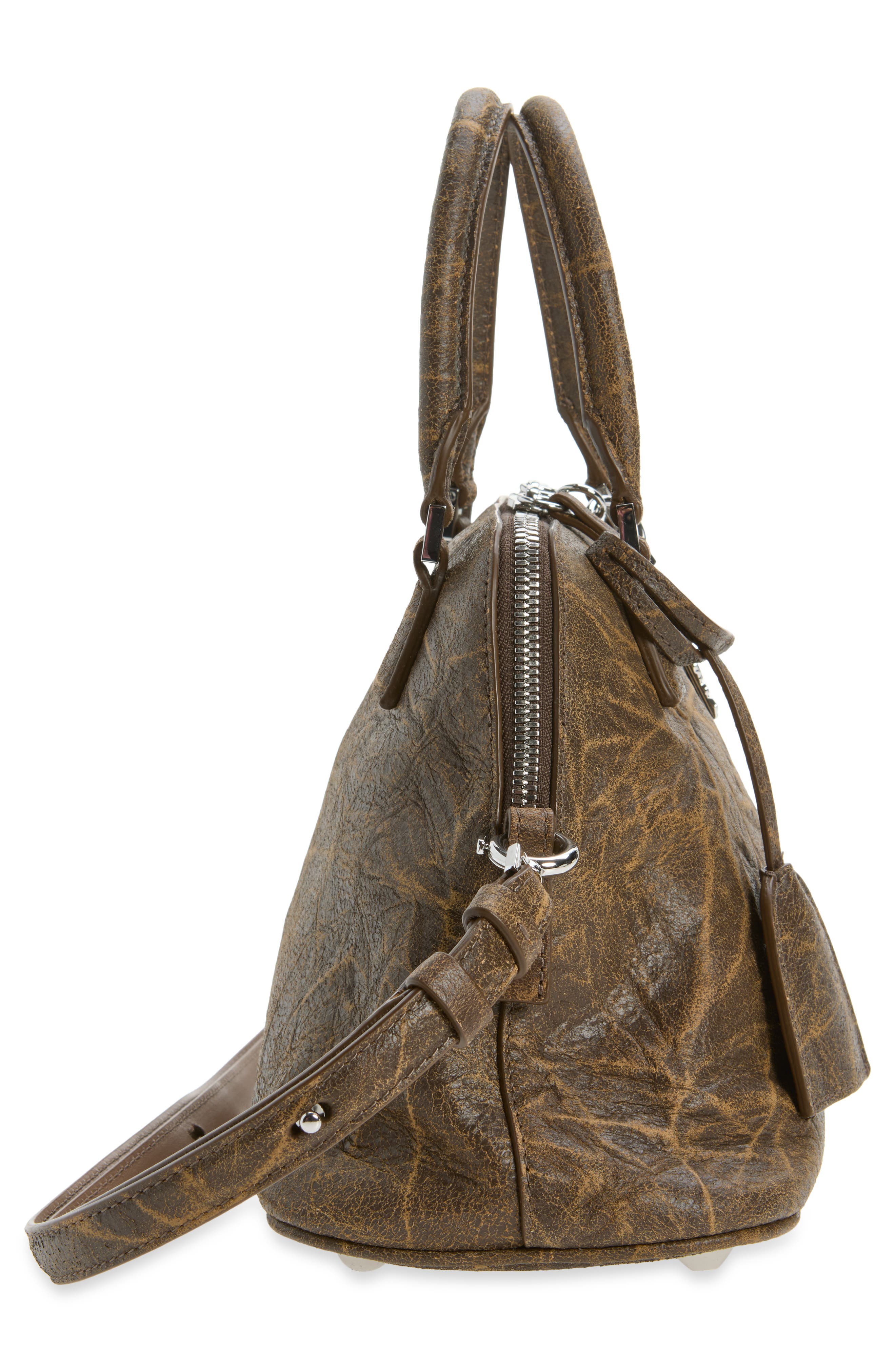5AC Soft Mini Leather Crossbody Bag, Alternate, color, BROWN
