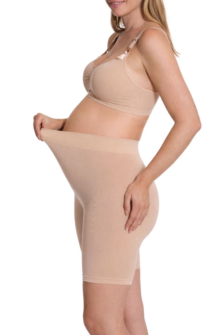Essentiel Seamless Maternity Cycling Shorts, Alternate, color, Beige