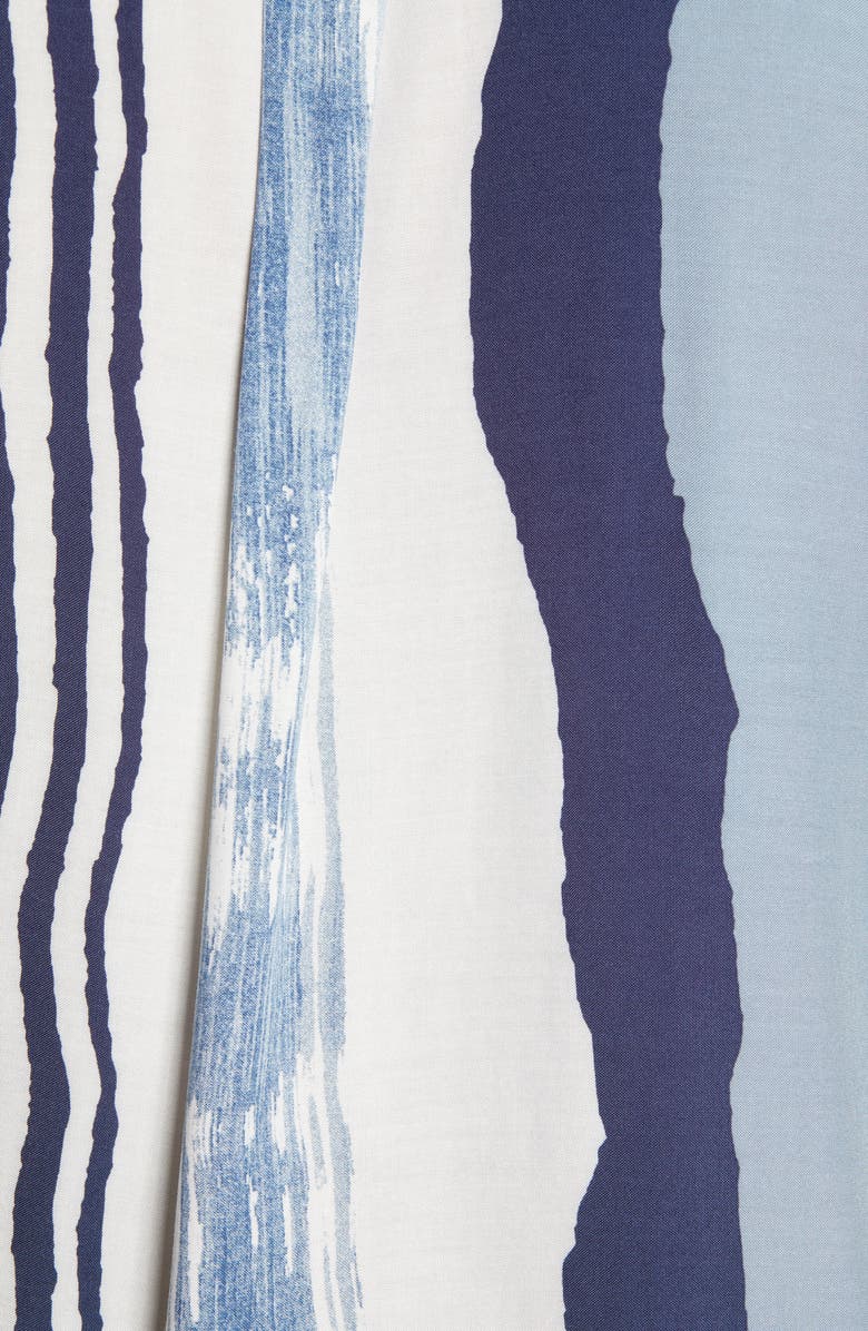 Native Youth Print Stripe Short Sleeve Button-Up Camp Shirt, Alternate, color, 