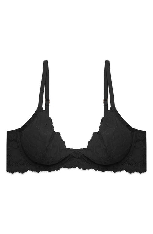 Natori Peony Unlined Lace Underwire Bra In Black