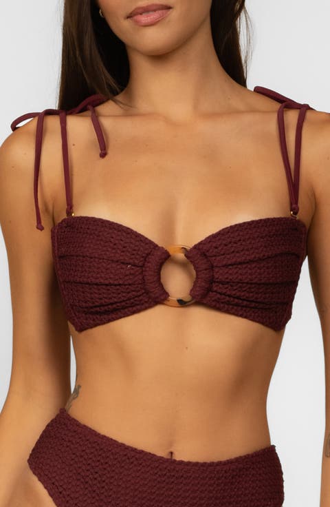 Tori Ties Bandeau Bikini Top