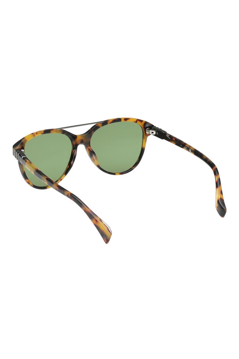 54mm Pilot Sunglasses, Alternate, color, MILKY AMBER TORT/ GREEN LENSES