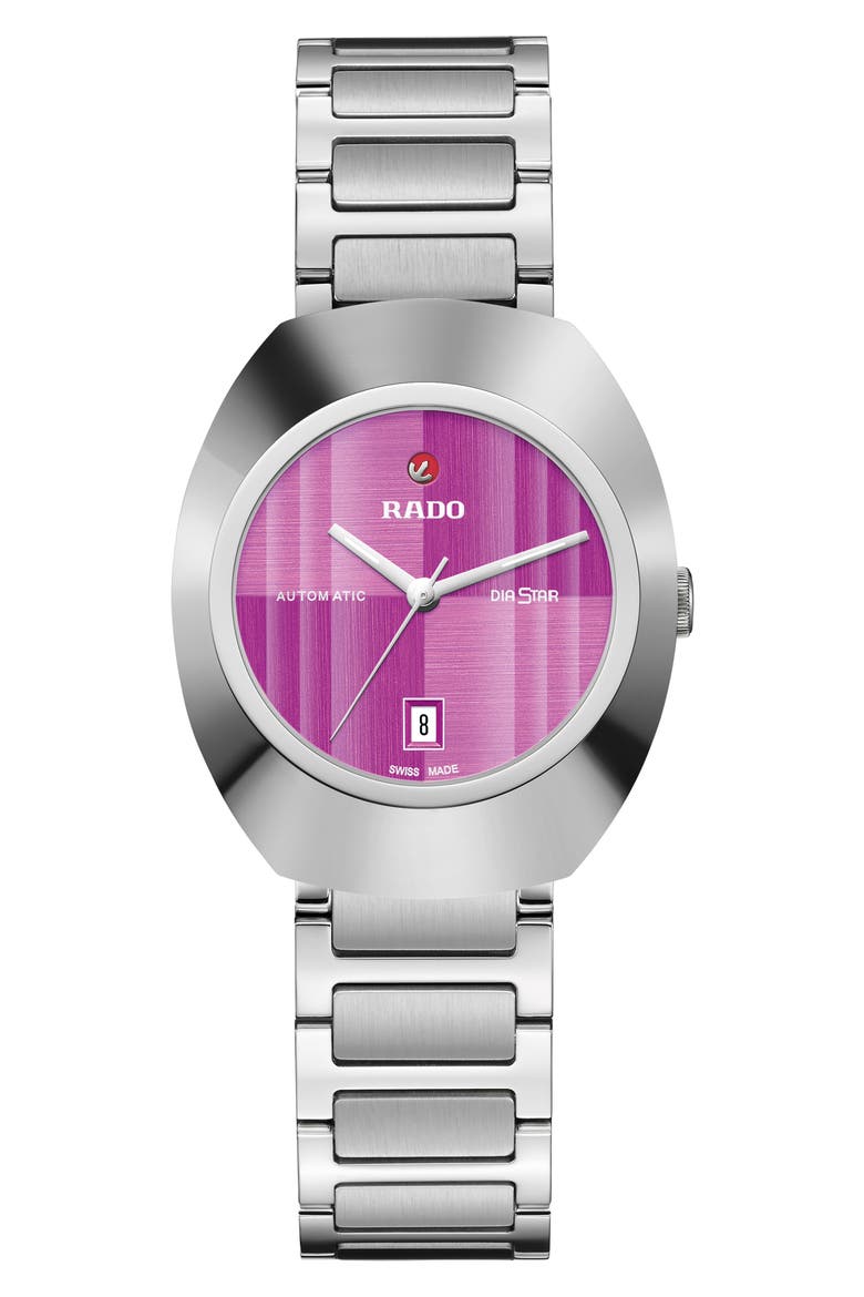 【稼働】RADO DIASTAR 腕時計 2Pダイヤ セラミック レディース DiaStar Original Automatic Bracelet Watch, 30mm (Women) | Nordstrom