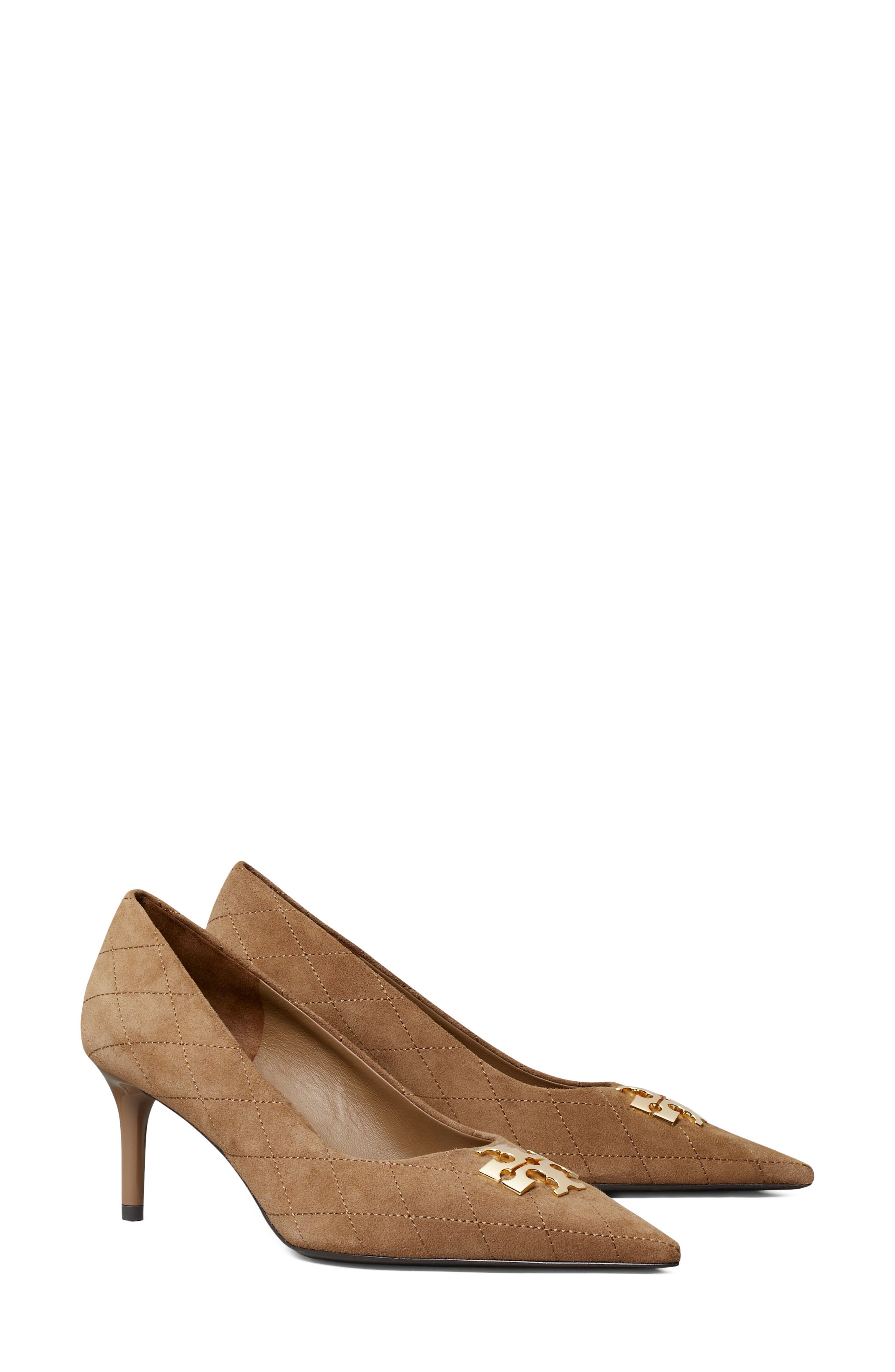 Charlie Quilted Leather Pump, Main, color, PEANUT