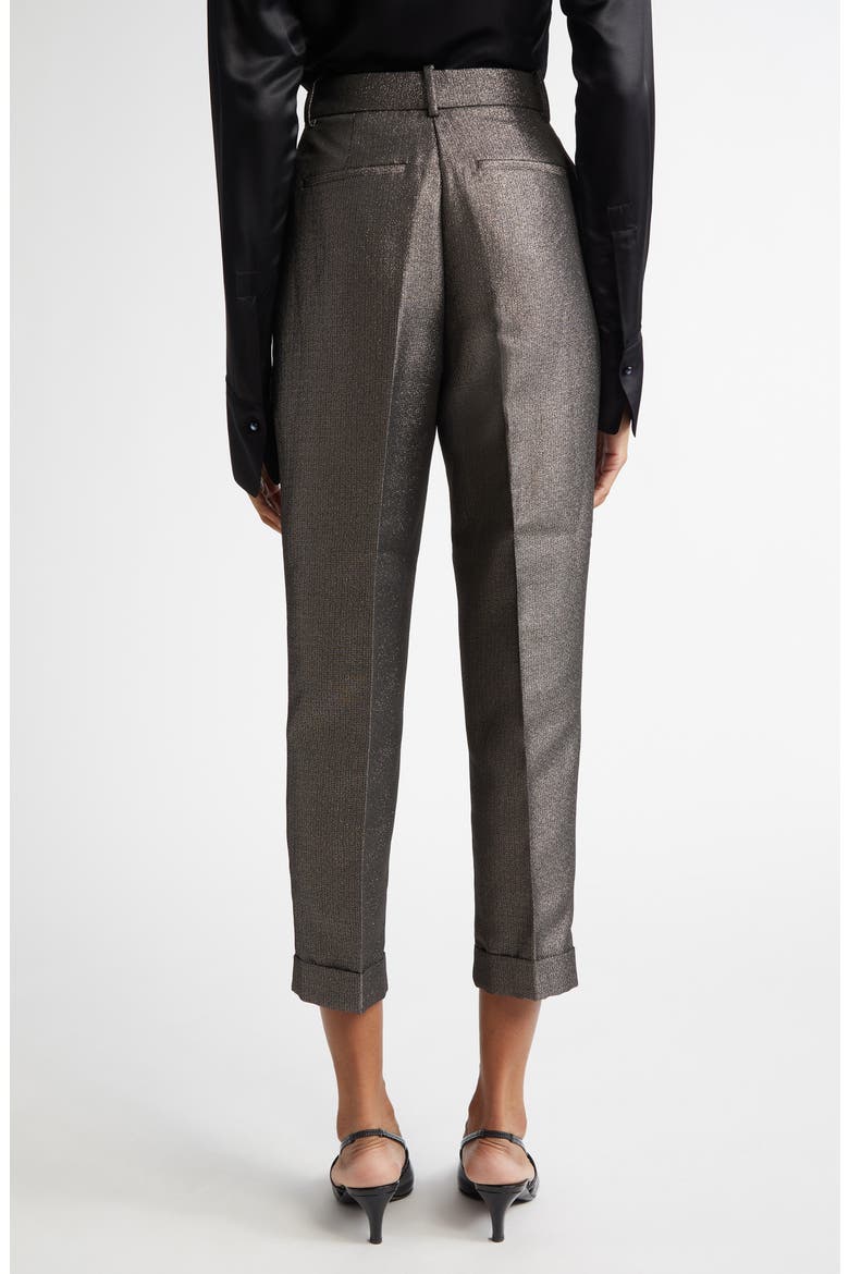 Sienna Metallic Pants, Alternate, color, DARK GOLD