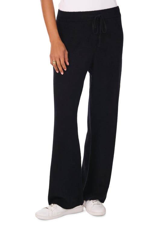 Shop Vince Camuto Sweater Knit Sweatpants In Rich Black