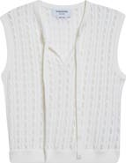 Thom Browne Sheer Baby Cable Sleeveless Sweater