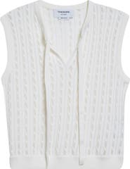 Thom Browne Sheer Baby Cable Sleeveless Sweater