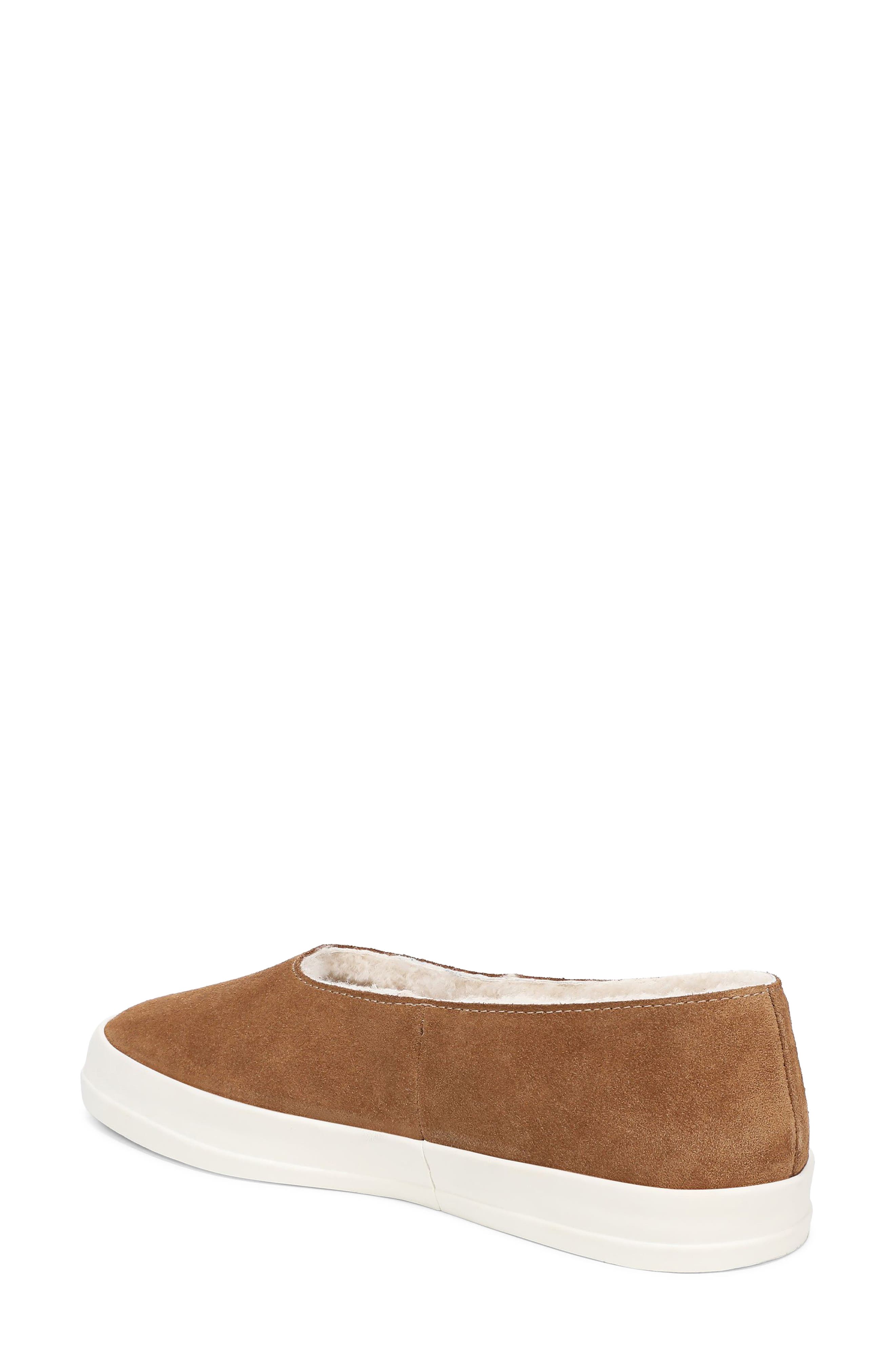 Iris Genuine Shearling Lined Slip-On Sneaker, Alternate, color, BROWN SUGAR