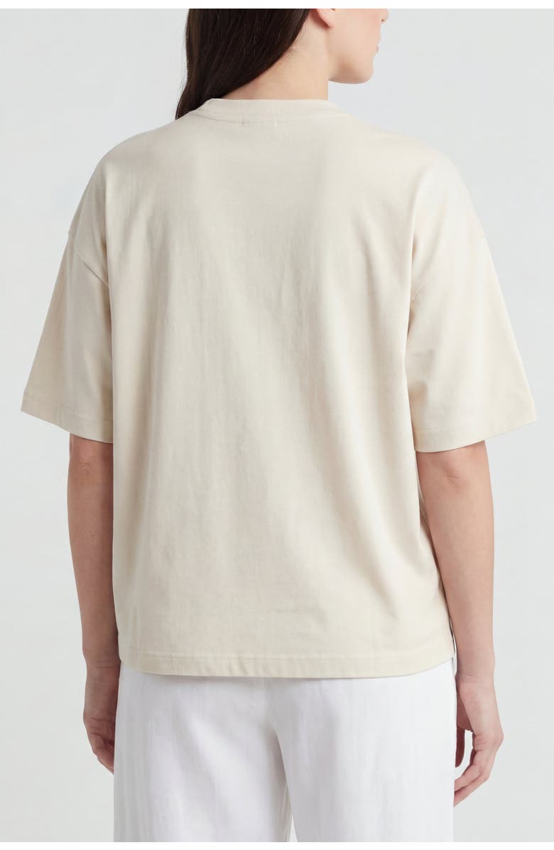 Solomon & Sage Cotton Relax Crewneck Dropshoulder T-shirt, Alternate, color, Off White