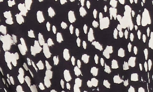 Karen Kane Dot Print Flare Sleeve Twist Hem Jersey Top In Print